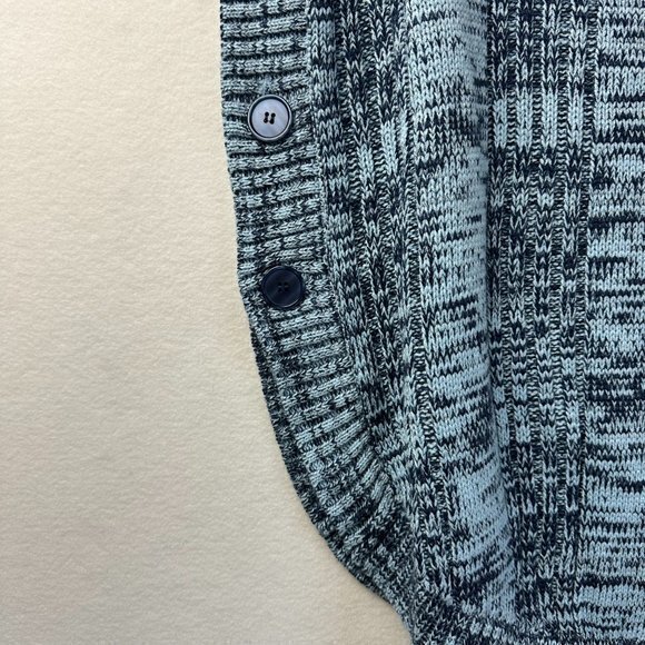 Woman Within Sweater women‎ 14/16 M Cowl Neck sleeveless side button blue NWOT - Picture 3 of 8